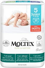 MOLTEX Pure & Nature Natahovací plenkové kalhotky Junior 9–14 kg 20 ks