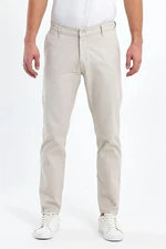 36952 Dewberry Gabardine Cotton Slim Fit Chino Mens Trousers-BEIGE