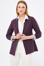 armonika Women's Damson Striped Single Button Jacket