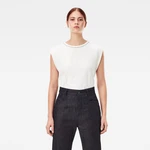 G-STAR Top - Waisted Top White