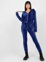 Cobalt blue velour set with sweatshirt Melody