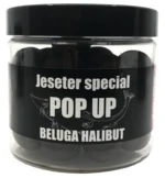 Lk baits pop up boilies jeseter special 18 mm 200 ml - beluga halibut