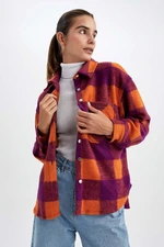 DEFACTO Flannel Plaid Long Sleeve Shirt