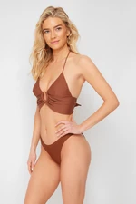 Trendyol Brown Regular Bikini Bottom