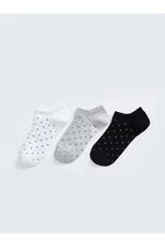 LC Waikiki 3-Pack Lcw Polka Dot Women's Booties Socks