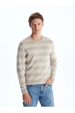 LC Waikiki Crew Neck Long Sleeve Color Block Men's Knitwear Sweater