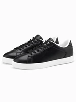 Ombre Classic men's sneaker shoes with high sole - black