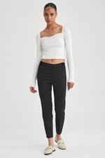 DEFACTO Valentina Sigaret Normal Waist Straight Leg Satin Trousers