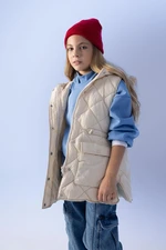 DEFACTO Girl's Water Repellent Quilted Long Inflatable Vest