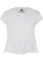 Girls' Organic T-Shirt Volant White