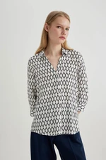 DEFACTO Regular Fit Long Sleeve Patterned Shirt