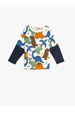 Koton Long Sleeve T-Shirt Dinosaur Printed Crew Neck