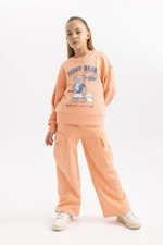 DEFACTO Girls Wide Leg Cargo Sweatpants