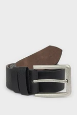 DEFACTO Men's Faux Leather Rectangular Buckle Jean Belt