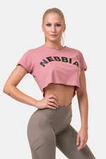 Women's T-shirt Nebbia Fit & Sporty crop top old rose XS