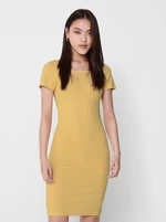 Yellow Striped Basic Dress ONLY Fiona - Women