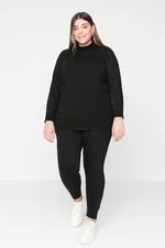 Trendyol Curve Black Turtleneck Sweater Top &; Bottom Trousers Set