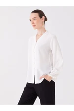 LC Waikiki V-Neck Plain Long Sleeve Women's Blouse