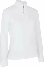 Callaway Womens Solid Sun Protection 1/4 Zip Brilliant White L