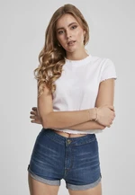 Women's T-Shirt Cropped Rib 2-Pack Black/White