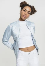 Women's satin jacket Bomber jacket babyblue