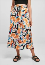 Women's satin midi skirt AOP magicmangoabstract