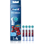 Oral B PRO Kids 3+ náhradné hlavice na zubnú kefku pre deti Spiderman 4 ks