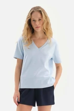 Dagi Light Blue V-Neck Tshirt