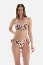 Dagi Brown - Ecru Thick Lace-up Bikini Bottoms