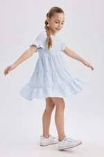 DEFACTO Baby Girls Gingham Short Sleeved Ruffle Dress