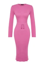 Trendyol Pink Midi Sweater Dress