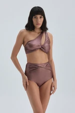 Dagi Bronze One-Shoulder Bikini Top