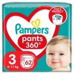 Pampers Active Baby Pants Kalhotkové plenky vel. 3, 6-11 kg, 62 ks