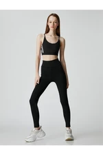 Koton Ebru Şallı Loves Sports - High Waist Sport Leggings with Mesh Detail.