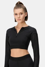 Dagi Black Long Sleeve Crop