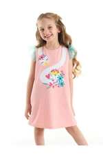 Denokids Romantic Swan Girl Pink Dress