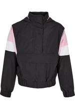 Girls' Light 3-Tone Tug of Choice Jacket Black/Girls Pink/White