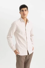 DEFACTO Slim Fit Polo Collar Long Sleeve Shirt