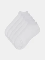 Sada pěti párů bílých pánských ponožek Jack & Jones Dongo