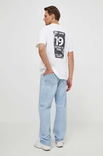 Bavlněné tričko Pepe Jeans CORBUS béžová barva, s potiskem, PM509377