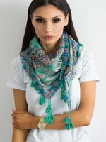 Sea scarf with ethnic pattern