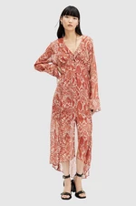 Šaty AllSaints LIANA WAIMEA DRESS maxi, áčkový strih, WD559Z