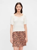 Cream patterned blouse Pieces Lucy
