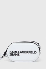 Kabelka Karl Lagerfeld Jeans biela farba