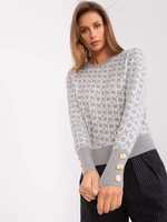 Off-white classic sweater with viscose