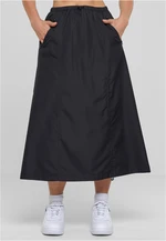 Women's Ripstop Parachute Midi Skirt Black