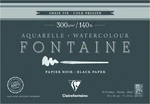 Clairefontaine Fontaine Black Cold-Pressed Glued Pad On 4 Sides Szkicownik 18 x 26 cm 300 g