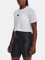 Under Armour Tričko UA BRANDED LOGO CROP SS-WHT - Dámské