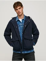 Tmavě modrá pánská lehká bunda Pepe Jeans Joshua - Pánské