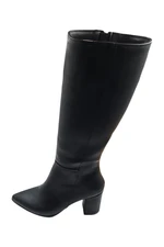 Trendyol Black Zippered Chunky Block Heel Women's Boots